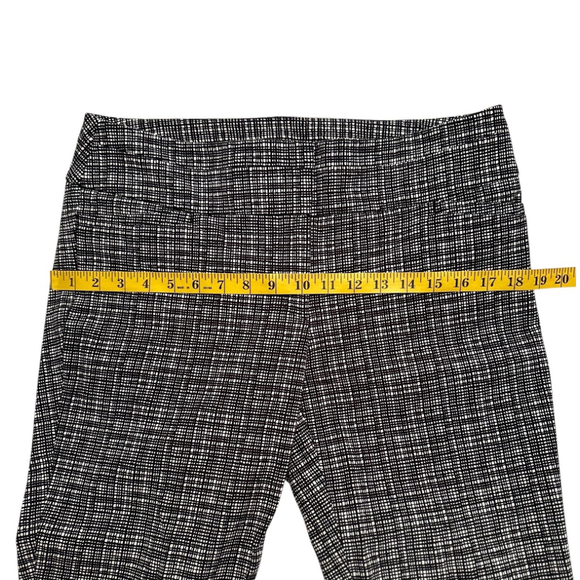 LOFT Julie Skinny Dress Pants Womens 8 Plaid Black & White Mid-Rise 4-Pocket - Picture 13 of 16